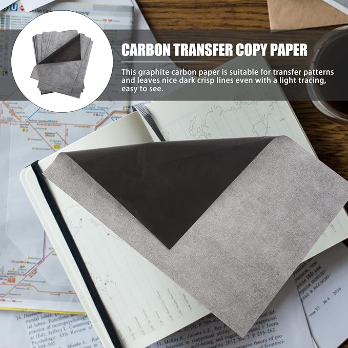 Beatifufu A4 Carbon Transfer Paper 100 Sheets One-Side Graphite Copying Tracing - Image 8