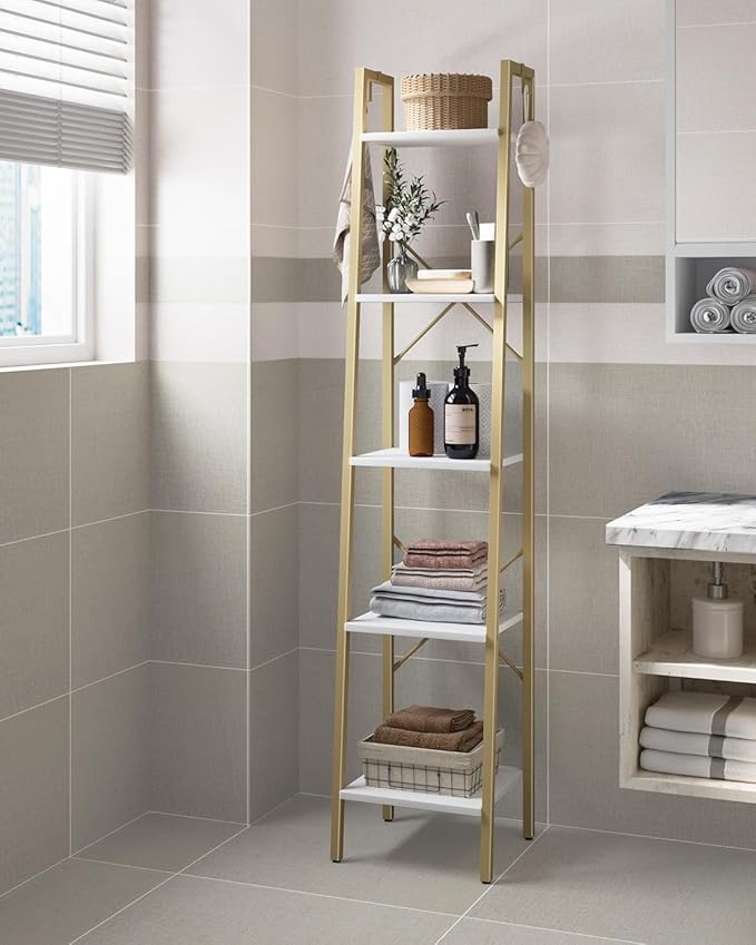 Hzuaneri Ladder Shelf, Bookshelf Bookcase, Freestanding Corner Storage Shelve - Image 7
