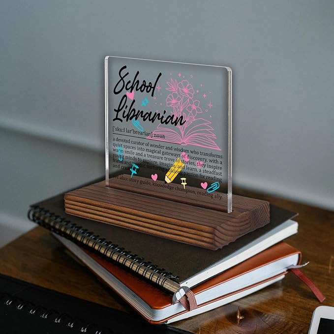 School Librarian Gifts, Thank You Desk Sign - Image 2