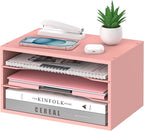 SHARKWOODS Wood Desk Organizer, 3 Tier Paper Tray Organizer by SHARKWOODS