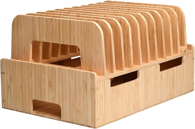 MobileVision Bamboo 12-Port Charging Station & Docking Organizer by MobileVision