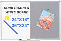 DEVELOP Grey Felt Bulletin & Magnetic Dry Erase Combo Board, 24 x 18 Inch by DEVELOP