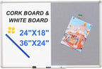 DEVELOP Grey Felt Bulletin & Magnetic Dry Erase Combo Board, 24 x 18 Inch by DEVELOP