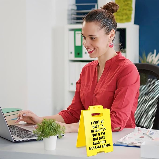 Smilelife Funny Office Cubicle Decor Will Be Back In 10Minutes Desk Sign Team - Image 5