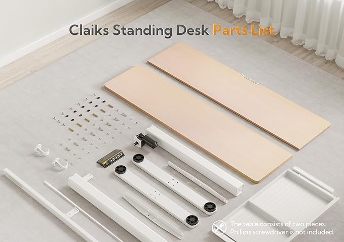 Claiks Standing Desk with Drawers, 48x24 Inch Stand Up Electric Adjustable - Image 8