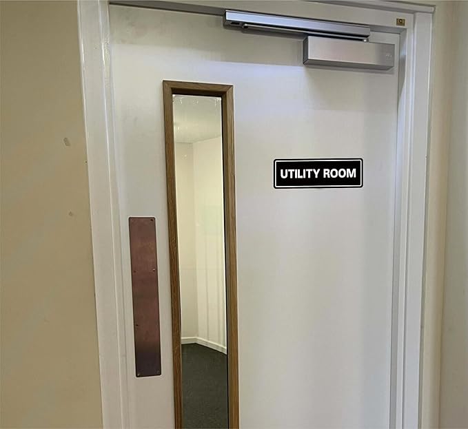 Utility Room Sign, Premium Durable Acrylic Material, Super Strong Adhesive - Image 6