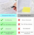 BAYTORY 1700 Sheets Transparent Sticky Notes, Self-Adhesive Translucent - Image 6