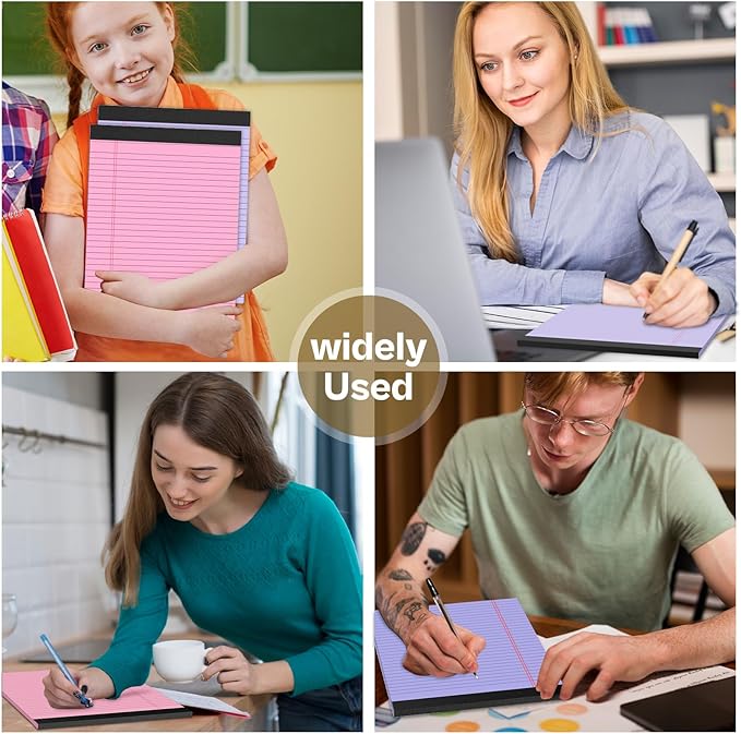 2 Pack Legal Pads 8.5 x 11 Pink Note Pads 8.5 x 11 Purple Notepad 8.5 x 11 - Image 7
