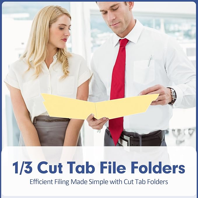 File Folder, PANDRI 120 Pack File Folder, 1/3 Cut Tab, Letter Size, Filing - Image 6