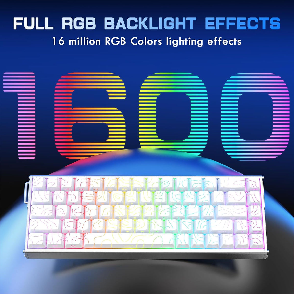 ATTACK SHARK X68 MAX HE 60% Wired Magnetic Switch Keyboard,Full Aluminum CNC,...