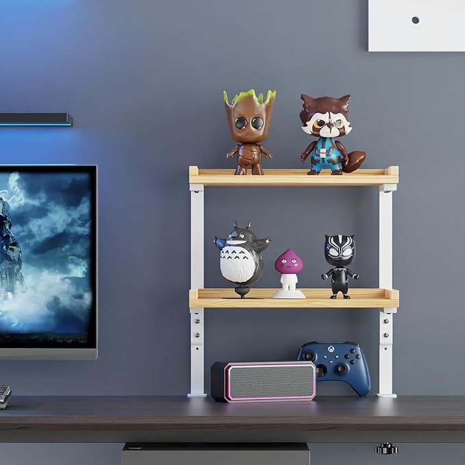 ART-GIFTREE Clamp On Desk Shelf 2-Tier, 12.5 inch Wood Shelving Unit - Image 2