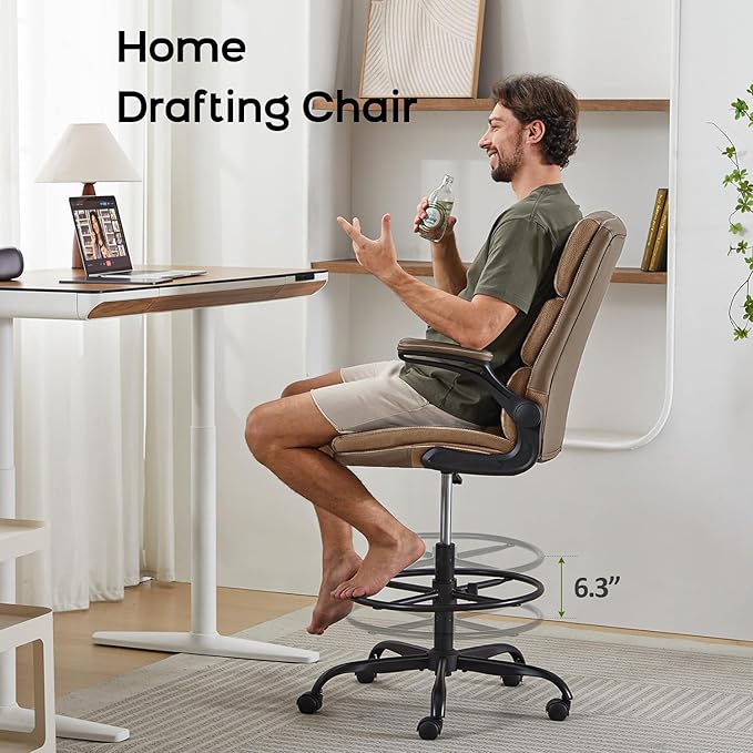 Drafting Chair Tall Office Chair - Image 5