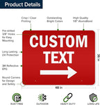Custom Arrow, Custom Directional Sign, Right Arrow, 36x48 Inches, Reflective - Image 6