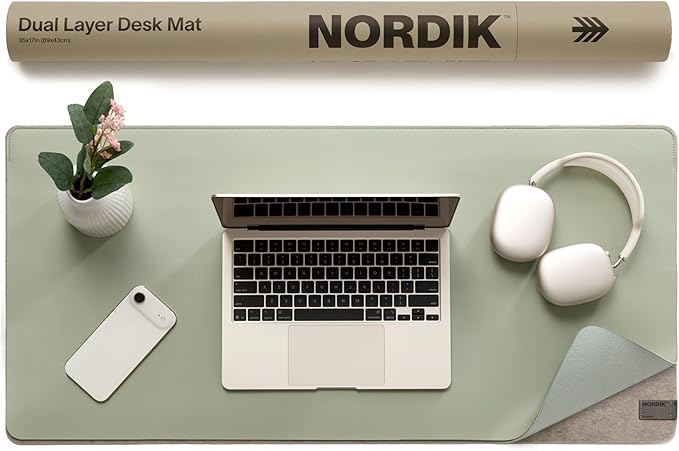 Nordik Felt and Leather Desk Mat by NordikByDesign