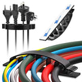 XHF 30pcs Adhesive Cable Wire Clips Black, Outdoor Cable Management Wire by XHF