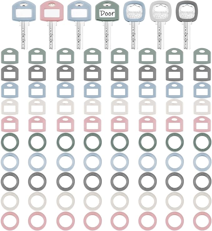 Blulu 80 Pcs Key Labels Key Color Covers Caps Tags Covers Set Plastic Keys by Blulu