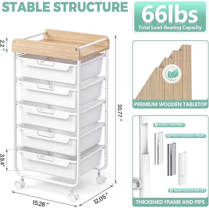 Rolling Storage Utility Cart - Image 3