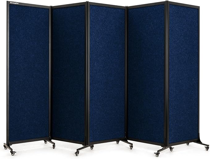 Upgrade Version Room Partition and Divider, Freestanding Rolling Dividers by StrongBird