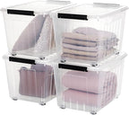 Citylife 82 QT Clear Plastic Storage Bins - Image 7