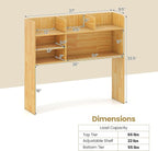 Tangkula Desktop Bookshelf for Computer Up to 32”, 37” Countertop Storage Hutch - Image 2