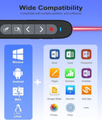 Air Mouse Clicker for Presentation Rechargeable, Presenter Clicker Remote for - Image 7