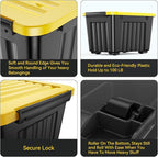 Nazhura 72Quart Plastic Storage Bin, Stackable and Nestable Storage Boxes - Image 9