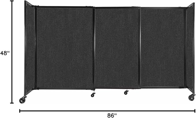 Versare Straightwall Sliding Portable Wall Partition | Freestanding Office - Image 7
