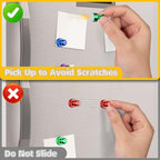 VNDUEEY 24 Pack Fridge Magnets, 4 Colors Refrigerator Magnet, Magnetic Push Pins - Image 4