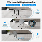 Goakwwuz Conference Room Table, Folding Conference Tables, Thicken Grey Tabletop - Image 4