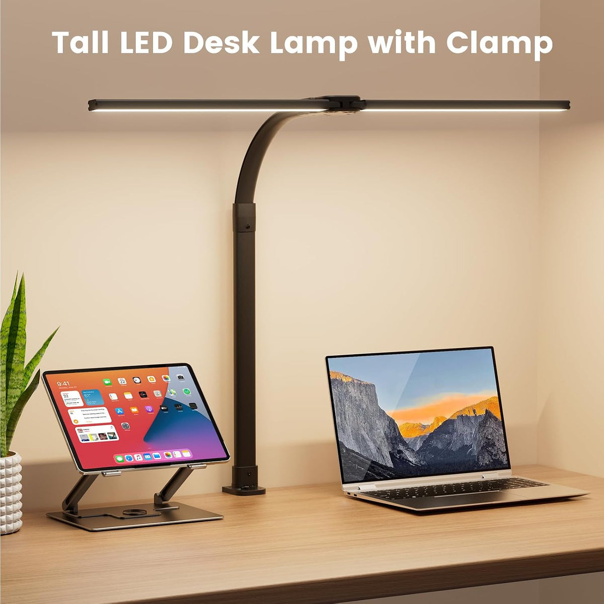 LED Desk Lamp for Home Office, 24W Computer Desk Light with Remote Control, B...