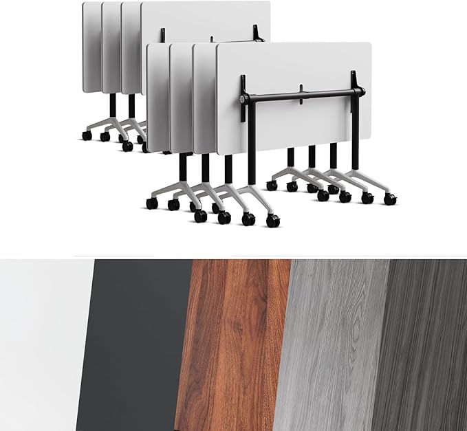 Goakwwuz Conference Room Table, Folding Conference Tables, Thicken Grey Tabletop by Goakwwuz
