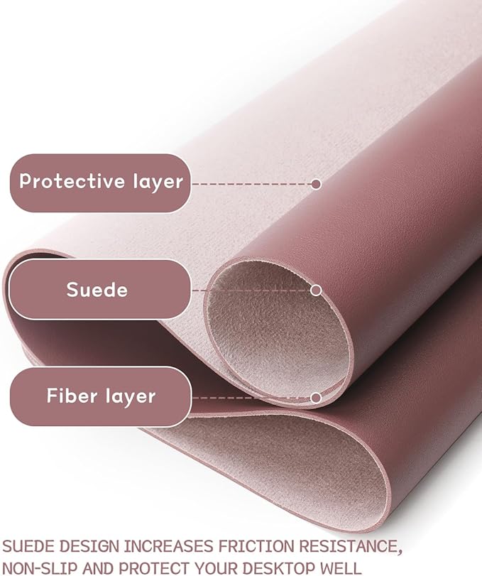 YSAGi Non-Slip Leather Desk Pad Blotter, Waterproof Laptop Computer Desk - Image 2