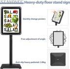 STANDNEE Poster Stand Holder Pedestal Floor Standing Sign Holder 11"x 17" - Image 9