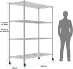 Homdox 4-Tier Heavy Duty Metal Shelves - Image 3