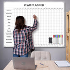 Lincia Extra Large 48" x 36" Magnetic Vertical Year Planner Dry Erase Calendar - Image 6