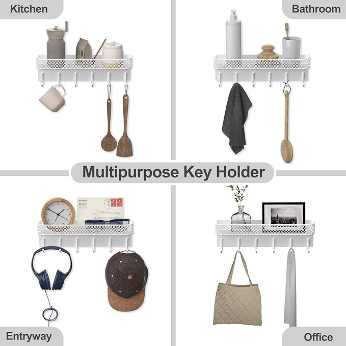Lwenki Key Holder for Wall – Decorative Stainless Steel Key Hanger - Image 6