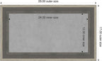 Amanti Art Grey Framed Magnetic Board 17x29 Small Vision Board - Image 2