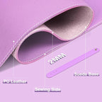 Lilac Leather Desk Pad, 47.2'' x 23.6'', Suede Base, Waterproof Office & Home - Image 2