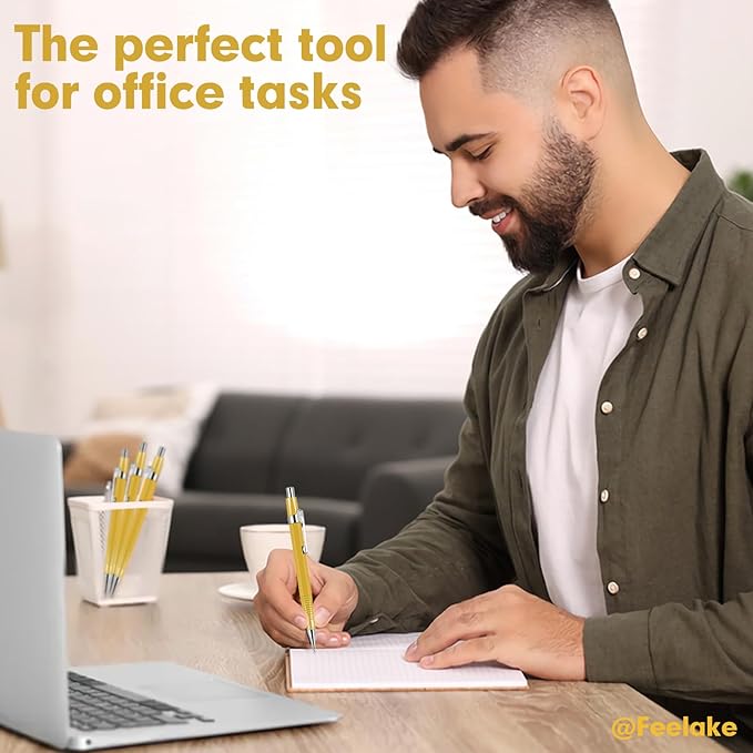 feelake 8 PCS Metal Mechanical Pencil, Durable 0.9mm Drafting Pencil, Comes - Image 6
