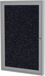 Ghent 36"x30" 1-Door indoor Enclosed Recycled Rubber Bulletin Board, Shatter by Ghent