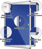 Mifuro 38"x28" Enclosed Bulletin Board, Lockable Weather-Resistant Aluminum - Image 3