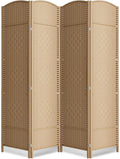 Cocosica 6 ft. Tall Room Divider and Folding Privacy Screen, Weave Fiber by cocosica