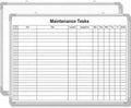 Lined Whiteboard Blank Grid Aluminum Frame Dry Erase Board Reusable Wall by Unknown