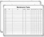 Lined Whiteboard Blank Grid Aluminum Frame Dry Erase Board Reusable Wall by Unknown