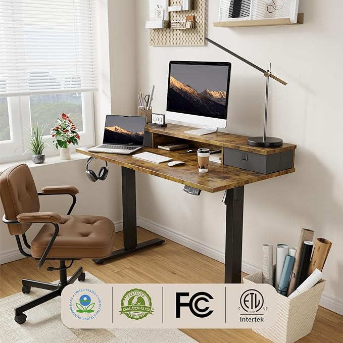 Agilestic 55 x 24 Inches Height Adjustable Electric Standing Desk - Image 5