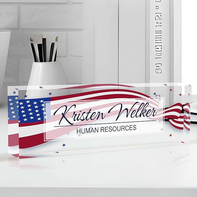 Personalized Name Plate for Desk Custom Acrylic Desk Name Plate Custom Employee - Image 4