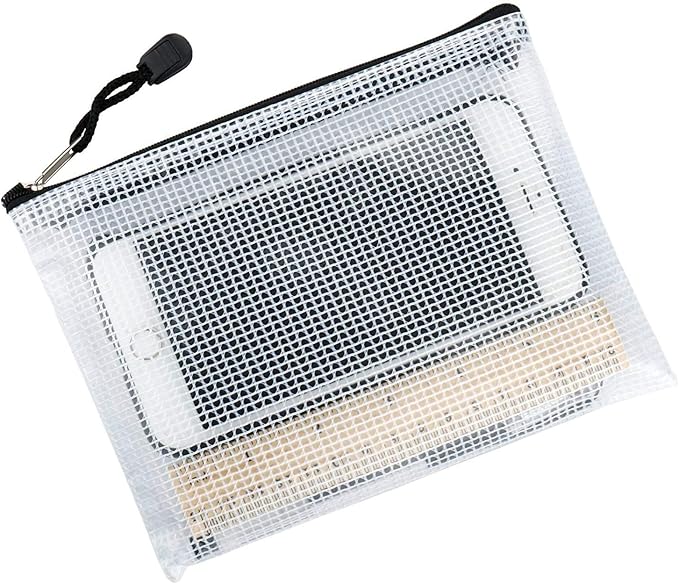 Oaimyy-18 Pcs, Plastic Mesh Zipper Pouch Document Folders Bag Zipper Zip File - Image 6