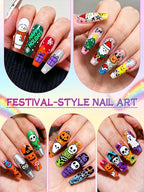 EBANKU 12 Colors Nail Art Pens Set, 3D Nail Polish Pens Acrylic Paint Pens Nail - Image 6
