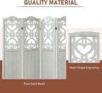 ALeesing 4 Panel Room Divider Fully Assembled, Carved Room Dividers and Folding - Image 5