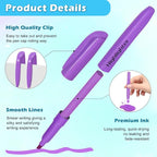 Duchong Highlighters, 30 Packs Purple Highlighter Bright Colors Bulk, Chisel - Image 3